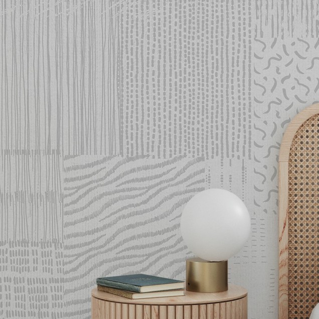 Tapet geometric gri deschis, Inspiration Notebook Grey Bright