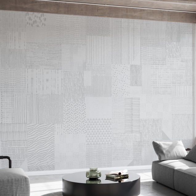 Tapet geometric gri deschis, Inspiration Notebook Grey Bright