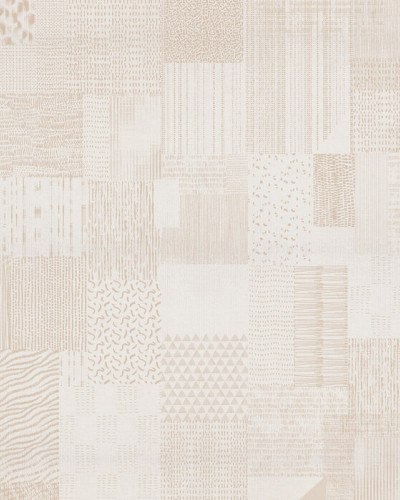 Tapet geometric Inspiration Notebook, Khaki, in nuante de bej si maro