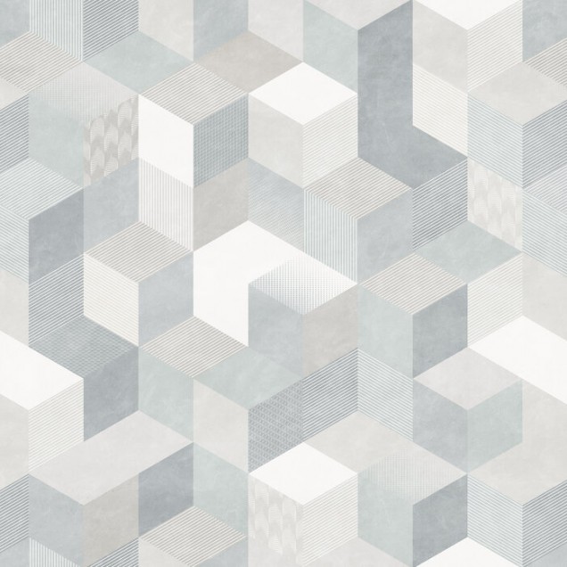Tapet geometric modern, Casablanca Cubes, Breeze
