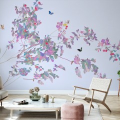 Fototapet Butterfly Twig on Paceful Blue, Personalizat, Photowall