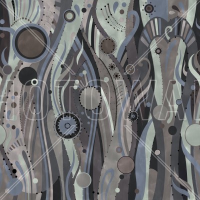Tapet abstract geometric modern cu design de alge marine în culori neutre
