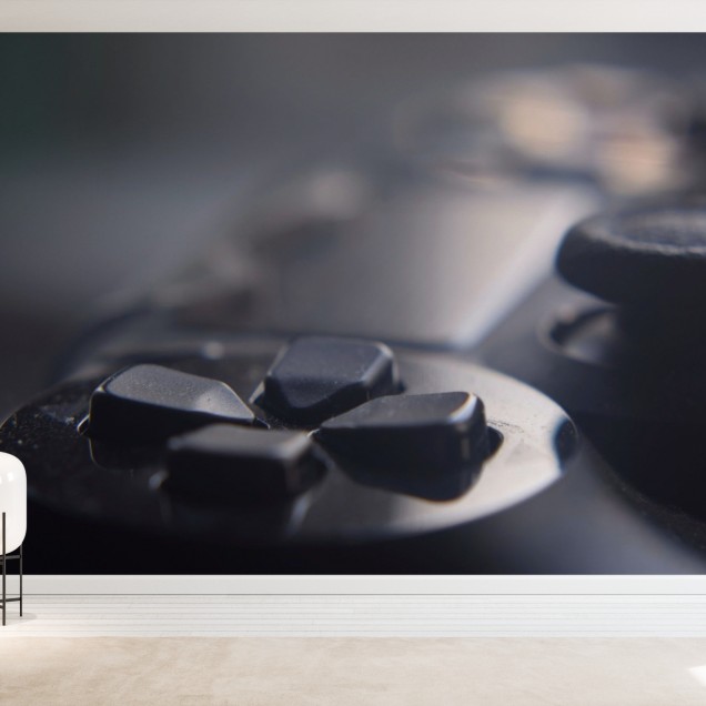 Tapet Joystick Close Up - design modern minimalist, accent pe detaliile jocurilor video.