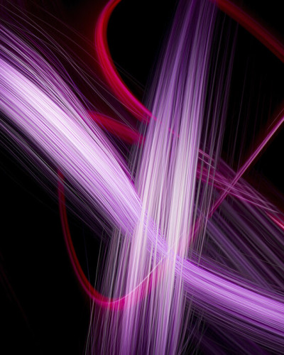 Fototapet cu design abstract cu lumini purpurii si rosii