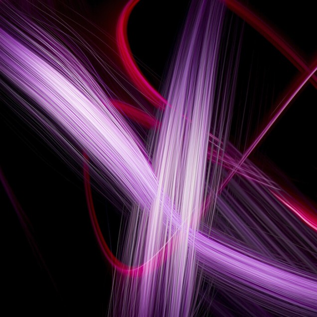 Fototapet cu design abstract cu lumini purpurii si rosii