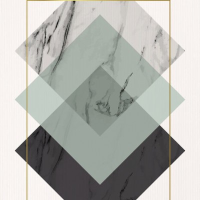 Tapet cu model geometric abstract, minimalist, cu forme de romburi si dreptunghiuri