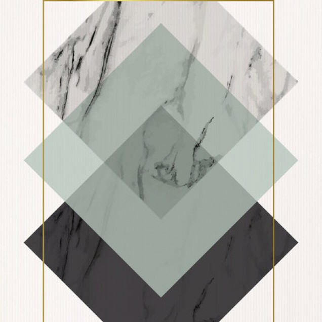 Tapet cu model geometric abstract, minimalist, cu forme de romburi si dreptunghiuri