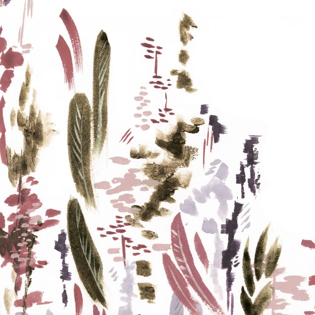 Tapet cu design floral minimalist "Painted Forest, Crown".