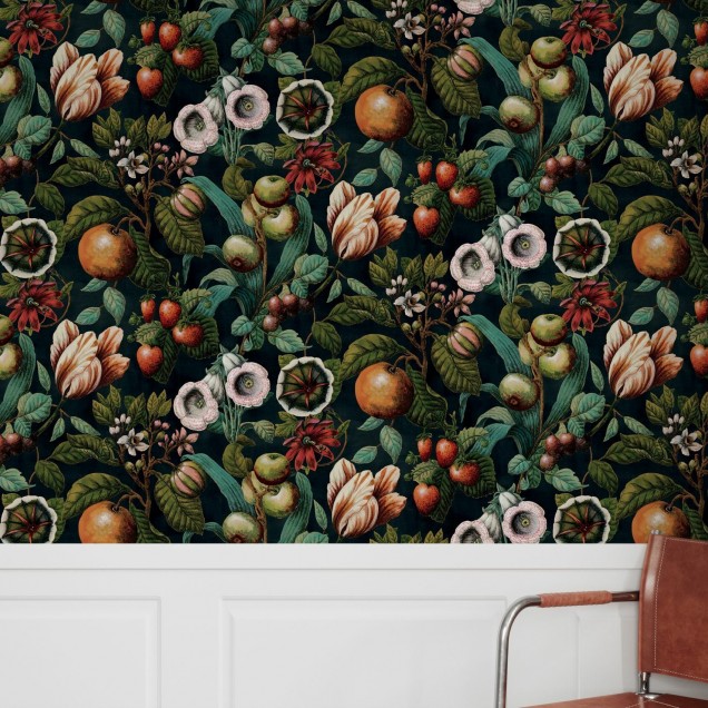 Tapet cu design floral extravagant - Frivolous Fruits