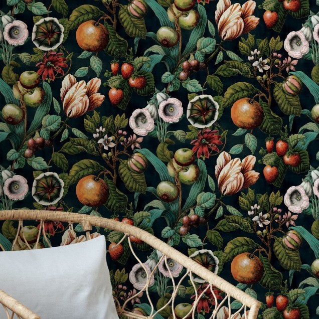 Tapet cu design floral extravagant - Frivolous Fruits