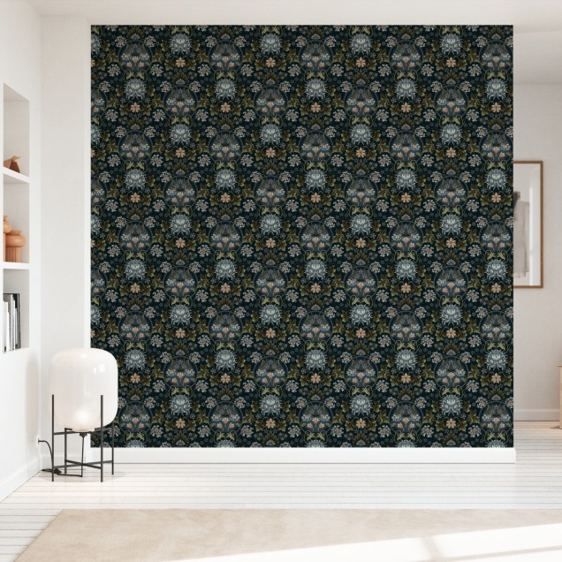 Tapet floral vintage cu design delicat, perfect pentru a adăuga o notă de eleganță și rafinament spațiului tău.