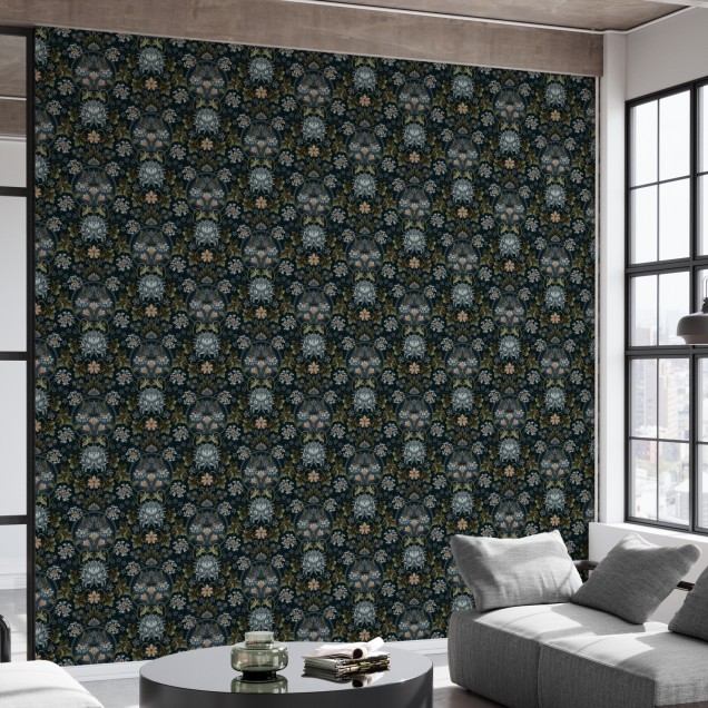 Tapet floral vintage cu design delicat, perfect pentru a adăuga o notă de eleganță și rafinament spațiului tău.