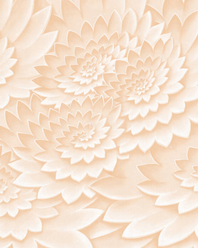 Tapet floral modern cu design elegant in nuante pastelate, Flower on Canvas, Apricot Blush.