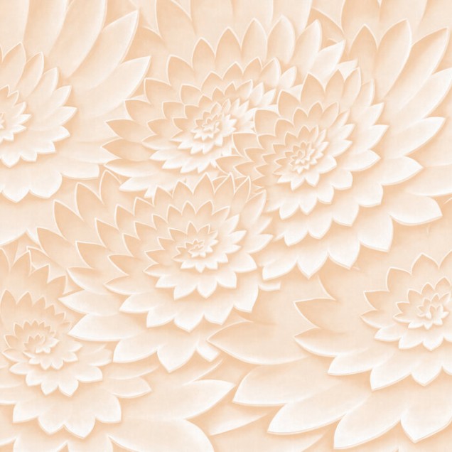 Tapet floral modern cu design elegant in nuante pastelate, Flower on Canvas, Apricot Blush.