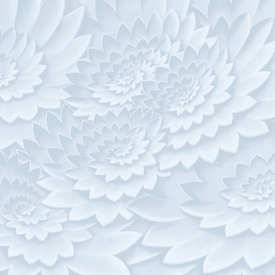 Tapet cu flori albastre delicate pe panza, cu efect 3D