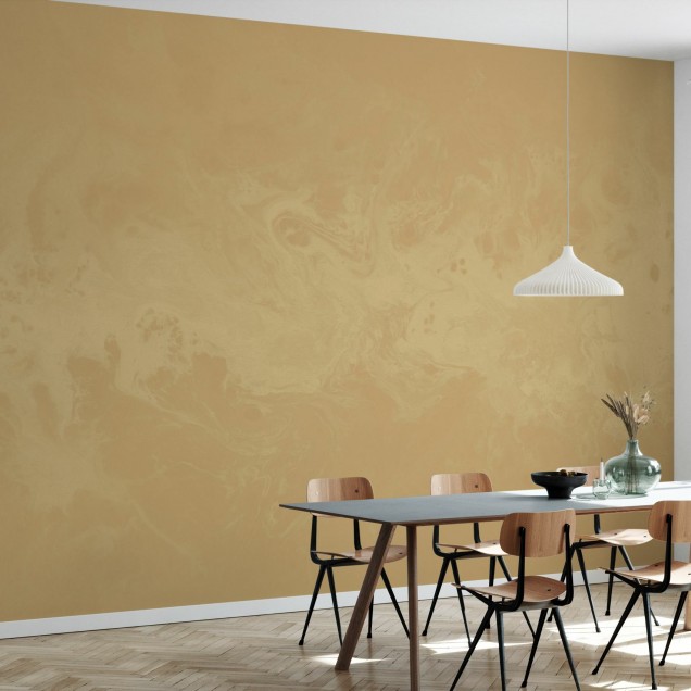 Tapet modern cu design minimalist cu nuante calde de galben