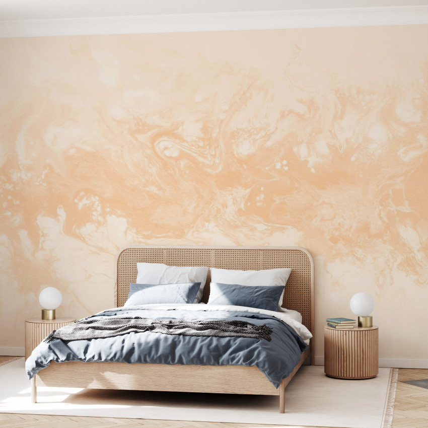 Wallpaper cu design Desert Dunes, cu o textura delicata in nuante neutre si accente de marmura.
