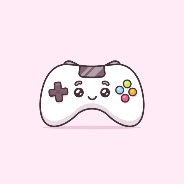 Wallpaper cu un joystick kawaii simpatic