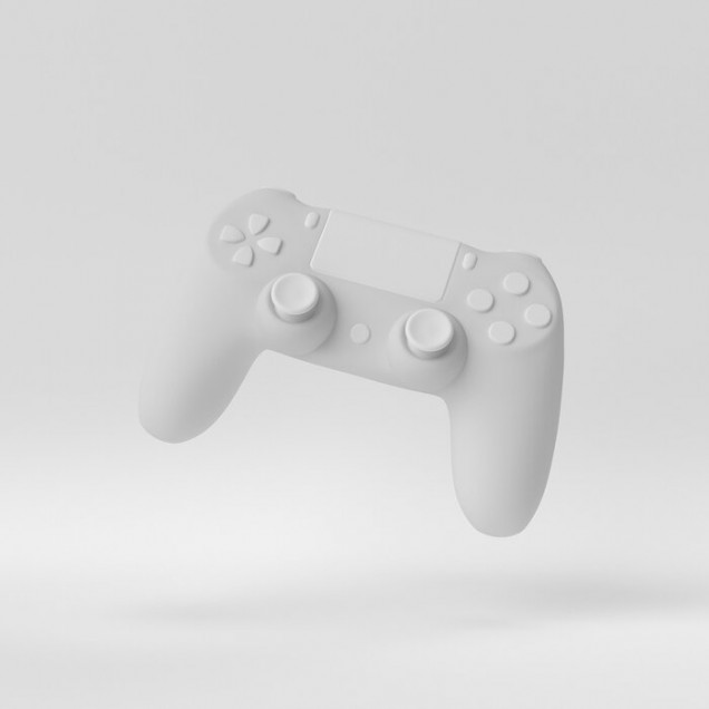 Tapet cu design minimalist, o consolă albă plutitoare pe fondul unui perete alb, pentru un design futurist și elegant.