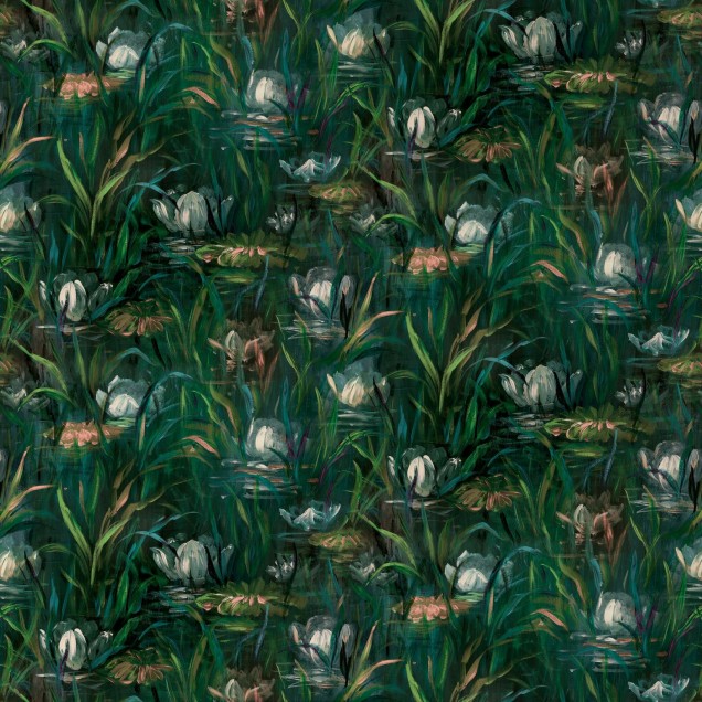 Tapet Water Lilies - design floral elegant Tapet cu flori de nufăr Water Lilies - design floral elegant, perfect pentru living, dormitor, hol sau birou