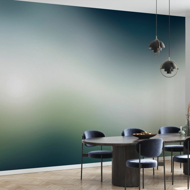 Wallpaper cu gradient verde ocean Aura Ocean Green.