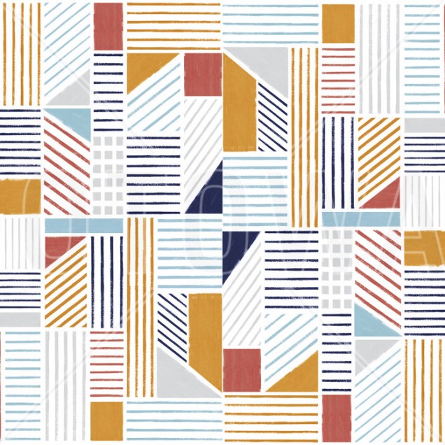 Tapet geometric abstract cu culori vibrante, perfect pentru a crea un decor modern și elegant.