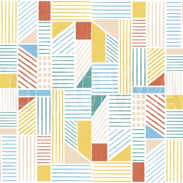 Cityscape, Summer Tapet cu design geometric modern