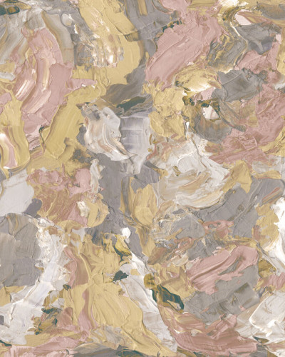 Tapet abstract Paint I, Beach, Photowall cu culori vibrante de roz, galben și gri, pentru decorarea casei