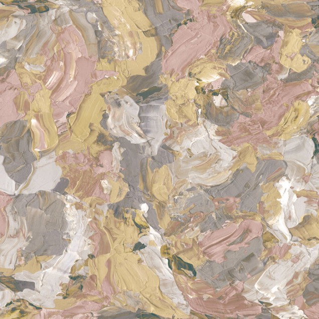 Tapet abstract Paint I, Beach, Photowall cu culori vibrante de roz, galben și gri, pentru decorarea casei