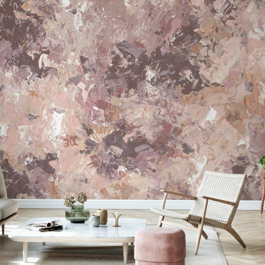 Wallpaper abstract cu culori delicate și design unic.