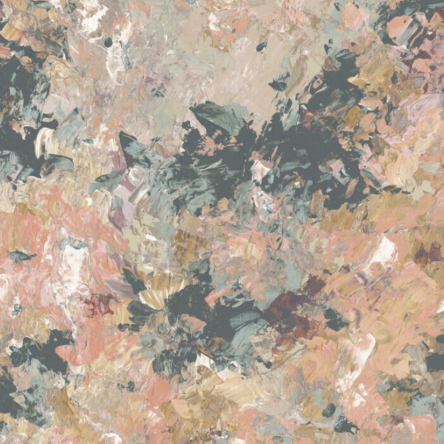 Tapet cu design abstract pictural, nuanțe calde și luminoase, perfect pentru dormitoare, livinguri sau birouri.