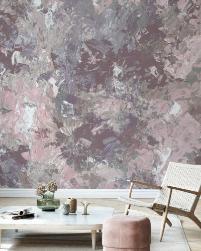 Wallpaper abstract cu culori delicate și design unic.