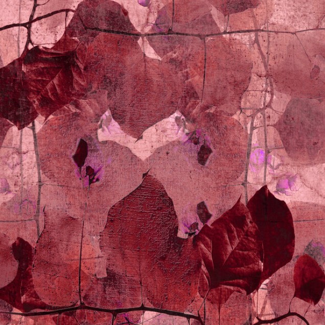 Fototapet cu model abstract în nuanțe de roșu și violet
