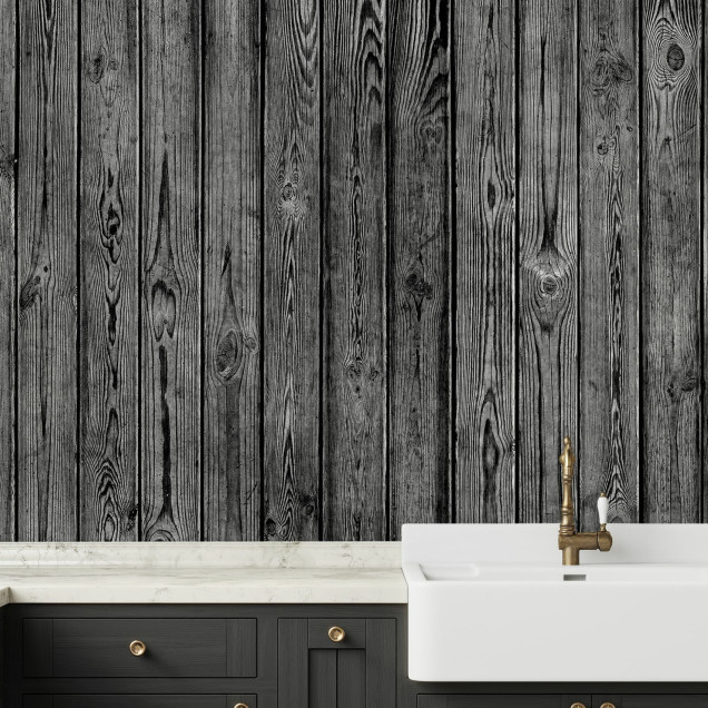 Fototapet cu design de scânduri negre