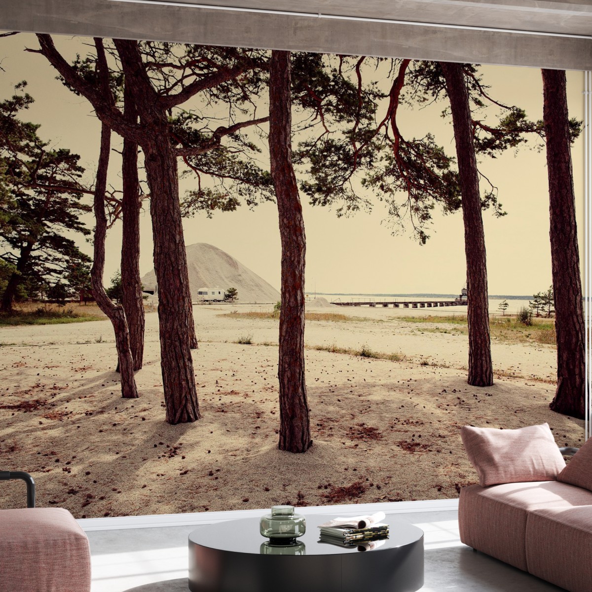 Fototapet Caravan and Pines in Gotland, Sweden, Europe, Personalizat, Photowall, Fototapet living 