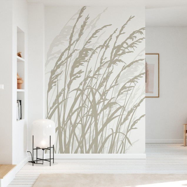 Fototapet cu design de iarbă, ideal pentru un interior modern și elegant