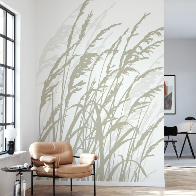 Fototapet cu design de iarbă, ideal pentru un interior modern și elegant