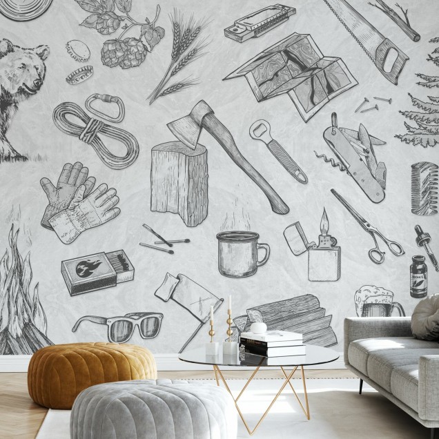 Tapet The Lumberjack cu design modern, inspirat de natură, aventură și libertate.