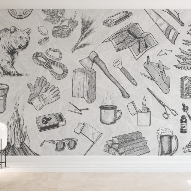 Tapet The Lumberjack cu design modern, inspirat de natură, aventură și libertate.