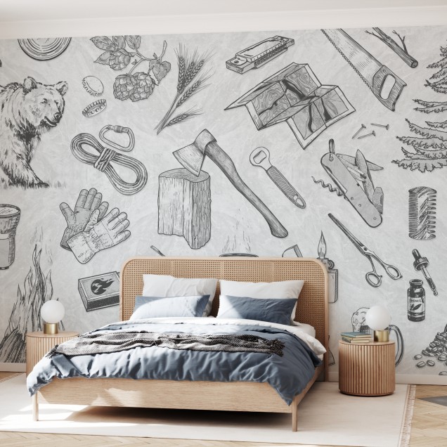 Tapet The Lumberjack cu design modern, inspirat de natură, aventură și libertate.