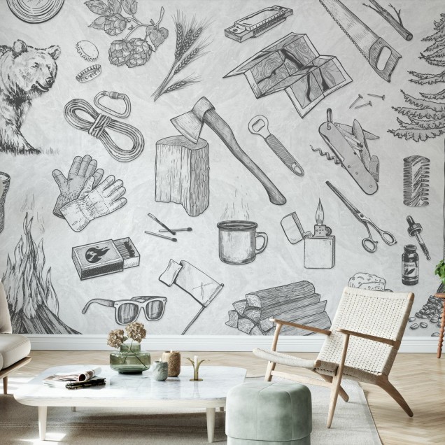 Tapet The Lumberjack cu design modern, inspirat de natură, aventură și libertate.