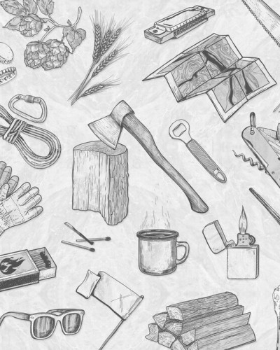 Tapet The Lumberjack cu design modern, inspirat de natură, aventură și libertate.