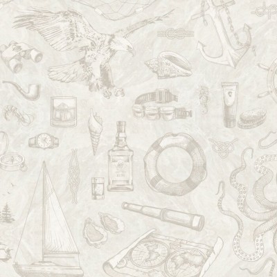 Tapet marin cu design vintage - The Sailor Alabaster