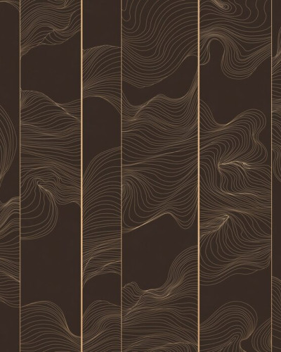 Illuminated Lines Curved, Chocolate, Photowall