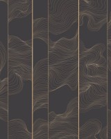 Illuminated Lines Curved, Graphite Gilded, Photowall