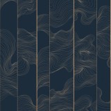 Illuminated Lines Curved, Navy, Photowall