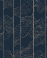 Illuminated Lines Curved, Navy, Photowall