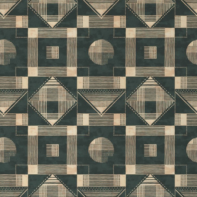 Tapet geometric modern cu culori neutre, perfect pentru living, dormitor sau hol.