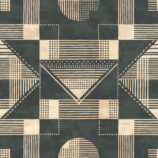 Tapet geometric modern cu culori neutre, perfect pentru living, dormitor sau hol.