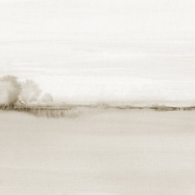 Wallpaper Watercolor Fields, Sepia